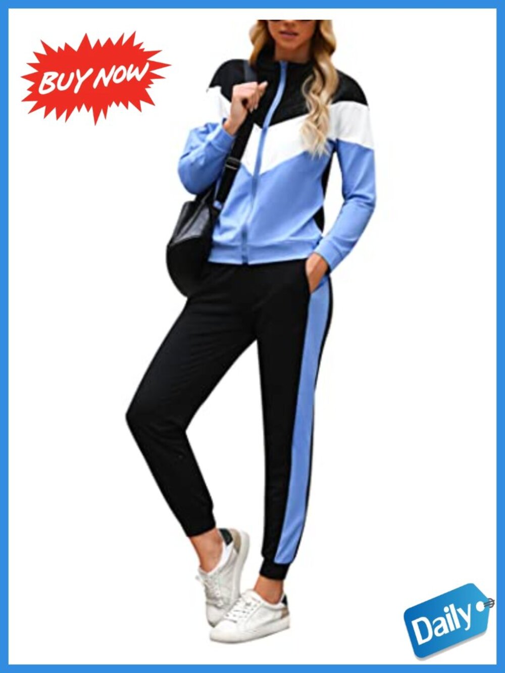 Women's Tracksuit Set 2 Piece Sweatsuit Zip Up Lounge Jogger Set with Pockets